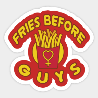 fries before guys Sticker